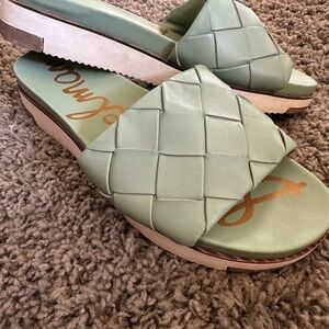 Sam Edelman Mint Woven Slide Sandals